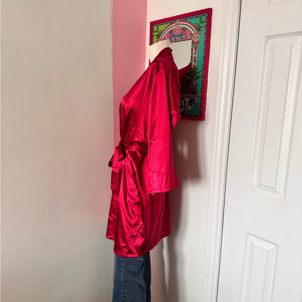 Red Satin Women’s Robe - Picture 4 of 4